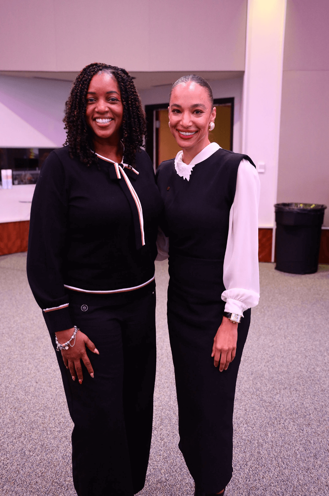 Masterclass two women smiling at the camera